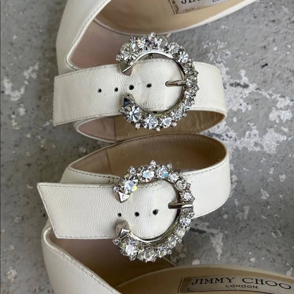 Jimmy Choo Mionne 120 Latte Leather platforms